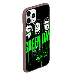 Чехол iPhone 11 Pro матовый Green day paint, цвет: 3D-коричневый — фото 2