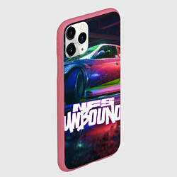 Чехол iPhone 11 Pro матовый NFS unbound nissan drift, цвет: 3D-малиновый — фото 2