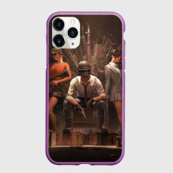 Чехол iPhone 11 Pro матовый PUBG игра, цвет: 3D-фиолетовый