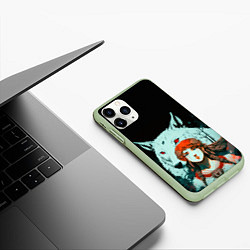 Чехол iPhone 11 Pro матовый Принцесса мстительных духов, цвет: 3D-салатовый — фото 2