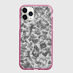 Чехол iPhone 11 Pro матовый Nirvana style light, цвет: 3D-малиновый
