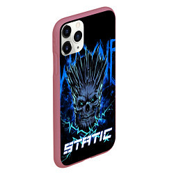 Чехол iPhone 11 Pro матовый X Static - Wayne Static skull, цвет: 3D-малиновый — фото 2