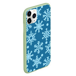 Чехол iPhone 11 Pro матовый Blue snow, цвет: 3D-салатовый — фото 2