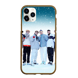 Чехол iPhone 11 Pro матовый Stray Kids winter, цвет: 3D-коричневый