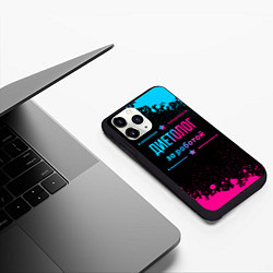 Чехол iPhone 11 Pro матовый Диетолог за работой - неоновый градиент, цвет: 3D-черный — фото 2