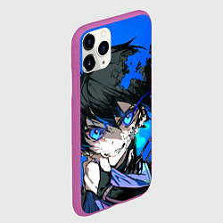 Чехол iPhone 11 Pro матовый Ёити Исаги art, цвет: 3D-фиолетовый — фото 2