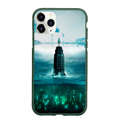 Чехол iPhone 11 Pro матовый Биошoк, цвет: 3D-темно-зеленый