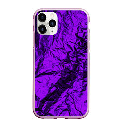 Чехол iPhone 11 Pro матовый Фиолетовая фольга, цвет: 3D-розовый