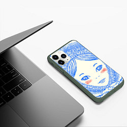 Чехол iPhone 11 Pro матовый Ретро-Снегурочка, цвет: 3D-темно-зеленый — фото 2