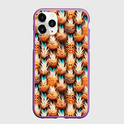 Чехол iPhone 11 Pro матовый Боевое одеяние шамана, цвет: 3D-фиолетовый