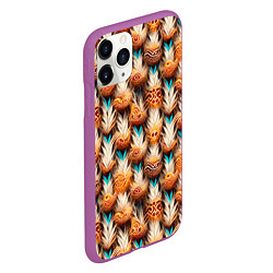Чехол iPhone 11 Pro матовый Боевое одеяние шамана, цвет: 3D-фиолетовый — фото 2