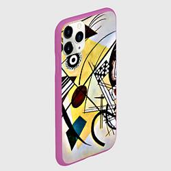 Чехол iPhone 11 Pro матовый Поперечная линия - Василий Кандинский, цвет: 3D-фиолетовый — фото 2