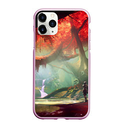 Чехол iPhone 11 Pro матовый Destiny пейзаж джунглей