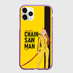 Чехол iPhone 11 Pro матовый Человек-бензопила - Пауэр, цвет: 3D-фиолетовый