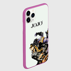 Чехол iPhone 11 Pro матовый Стенд Джотаро Куджо Star Platinum, цвет: 3D-фиолетовый — фото 2
