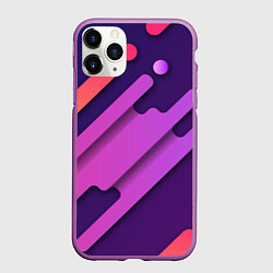 Чехол iPhone 11 Pro матовый Объемная абстракция