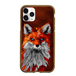 Чехол iPhone 11 Pro матовый Голубоглазая лиса, цвет: 3D-коричневый