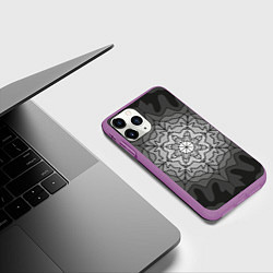 Чехол iPhone 11 Pro матовый Бабушкин ковер, цвет: 3D-фиолетовый — фото 2