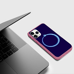 Чехол iPhone 11 Pro матовый Уроборос скелет змеи, цвет: 3D-малиновый — фото 2