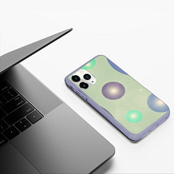 Чехол iPhone 11 Pro матовый Светящиеся шары, цвет: 3D-светло-сиреневый — фото 2