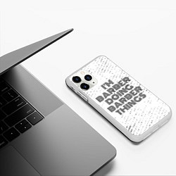 Чехол iPhone 11 Pro матовый Im doing barber things: на светлом, цвет: 3D-белый — фото 2