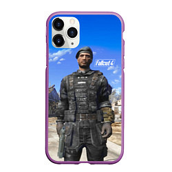Чехол iPhone 11 Pro матовый Field scribe commando - Fallout 4, цвет: 3D-фиолетовый