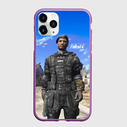 Чехол iPhone 11 Pro матовый Field scribe commando - Fallout 4, цвет: 3D-фиолетовый