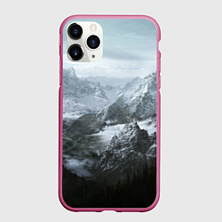 Чехол iPhone 11 Pro матовый Природа Скайрима, цвет: 3D-малиновый