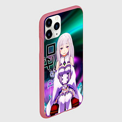 Чехол iPhone 11 Pro матовый Re: Zero - Emilia, цвет: 3D-малиновый — фото 2