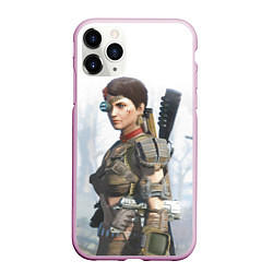 Чехол iPhone 11 Pro матовый Fallout 4 - character - ammunition, цвет: 3D-розовый