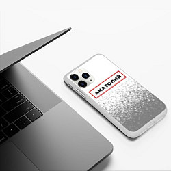 Чехол iPhone 11 Pro матовый Анатолий - в красной рамке на светлом, цвет: 3D-белый — фото 2