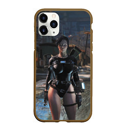 Чехол iPhone 11 Pro матовый Fallout 4 - бронированный купальник