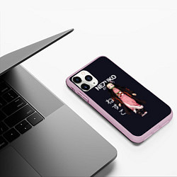 Чехол iPhone 11 Pro матовый Клинок, рассекающий демонов аниме - Незуко Камадо, цвет: 3D-розовый — фото 2