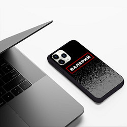 Чехол iPhone 11 Pro матовый Валерий - в красной рамке на темном, цвет: 3D-черный — фото 2