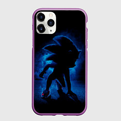 Чехол iPhone 11 Pro матовый Sonic - dark theme