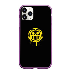 Чехол iPhone 11 Pro матовый Пираты Сердца - Трафальгар ло One Piece, цвет: 3D-фиолетовый