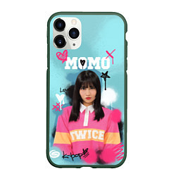 Чехол iPhone 11 Pro матовый K - pop Momo, цвет: 3D-темно-зеленый