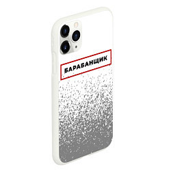 Чехол iPhone 11 Pro матовый Барабанщик - в красной рамке на светлом, цвет: 3D-белый — фото 2