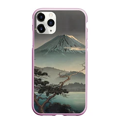 Чехол iPhone 11 Pro матовый Великий вулкан Фудзияма, цвет: 3D-розовый
