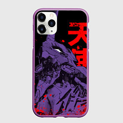 Чехол iPhone 11 Pro матовый Евангелион - eva berserk, цвет: 3D-фиолетовый
