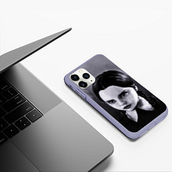 Чехол iPhone 11 Pro матовый Уэнсдэй портрет, цвет: 3D-светло-сиреневый — фото 2