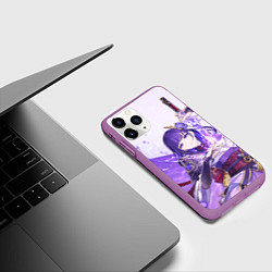 Чехол iPhone 11 Pro матовый Raiden Shogun Reign of Serenity, цвет: 3D-фиолетовый — фото 2