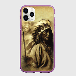 Чехол iPhone 11 Pro матовый Старейшина, цвет: 3D-фиолетовый
