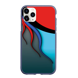 Чехол iPhone 11 Pro матовый Разноцветные ручейки