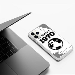 Чехол iPhone 11 Pro матовый На Земле с 1970: краска на светлом, цвет: 3D-белый — фото 2
