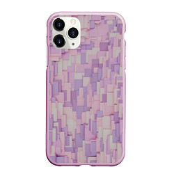 Чехол iPhone 11 Pro матовый Множество розовых геометрических кубов, цвет: 3D-розовый