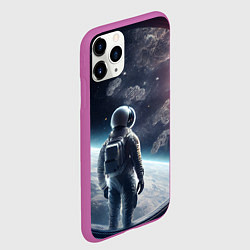 Чехол iPhone 11 Pro матовый Одиночество в космосе, цвет: 3D-фиолетовый — фото 2