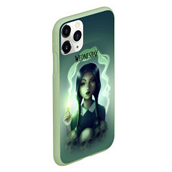Чехол iPhone 11 Pro матовый Уэнсдэй poster art, цвет: 3D-салатовый — фото 2