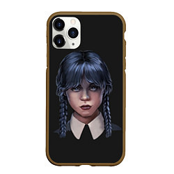 Чехол iPhone 11 Pro матовый Wednesday - Уэнсдэй Аддамс, цвет: 3D-коричневый