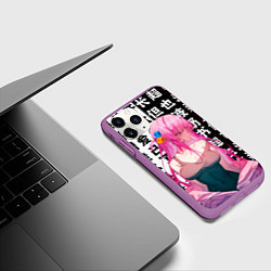 Чехол iPhone 11 Pro матовый Bocchi the rock аниме, цвет: 3D-фиолетовый — фото 2